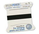 Cordon de perles Griffin en nylon noir