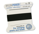 Cordon de perles Griffin en nylon noir