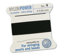 Cordon de perles Griffin en nylon noir