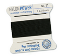 Cordon de perles Griffin en nylon noir