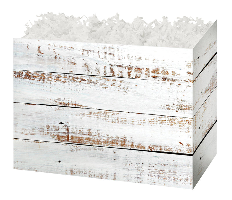 Distressed White Gift Basket Boxes