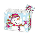 Smiling Snowman Gift Basket Boxes
