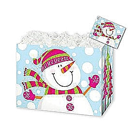 Smiling Snowman Gift Basket Boxes