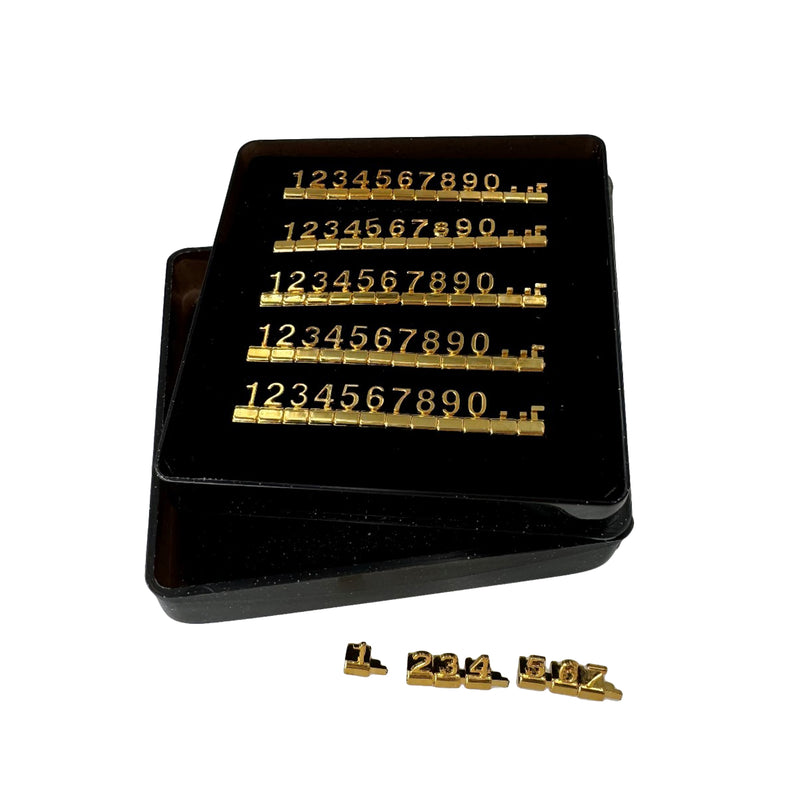 Price Display Kit Gold Plated Cubic Interlocking Numbers