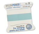 Cordon de perles Griffin en nylon turquoise