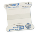Cordon de perles Griffin en nylon blanc