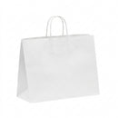 Sac de courses en papier kraft blanc