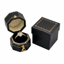 Leatherette Paper Covered  Octagon Shaped Single Ring Box