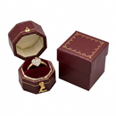 Leatherette Paper Covered  Octagon Shaped Single Ring Box