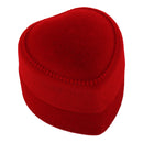 Suede Heart Ring Box with LED Light