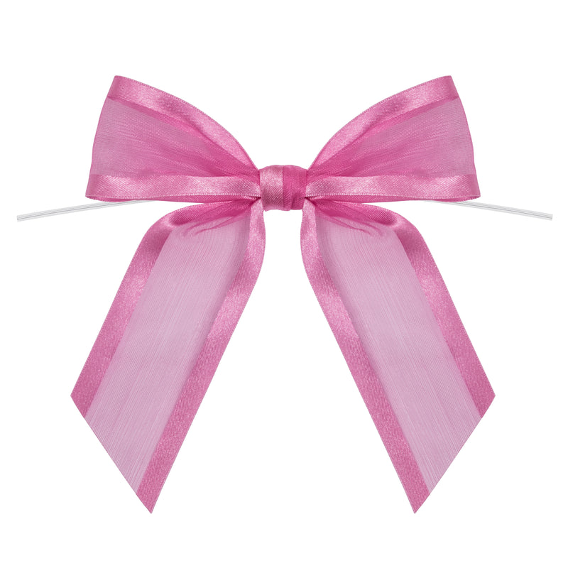 Organza Satin-Edged Bow with Twist Tie