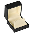 Matte Paper Covered Pendant or Earring Box with Cream Leatherette Interior