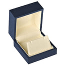 Matte Paper Covered Pendant or Earring Box with Cream Leatherette Interior