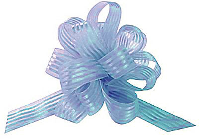 Satin Striped Stop and Lock Bow