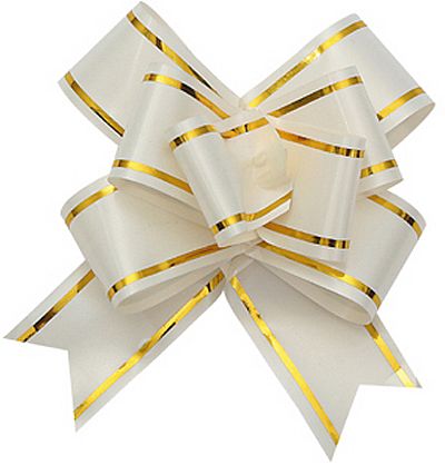 Butterfly Pull Bow with Silver-Gold Trim