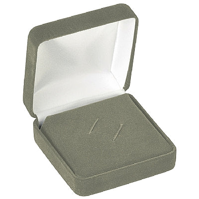 Velour Tie Clip Box with White Sleeve