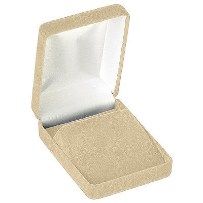 Velour Raised Earring Box with White Sleeve