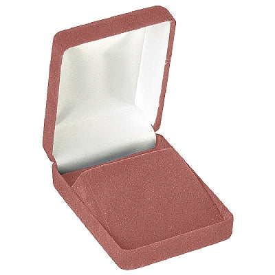 Velour Raised Earring Box with White Sleeve