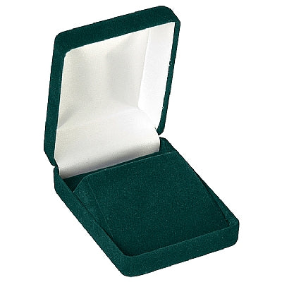 Velour Raised Earring Box with White Sleeve