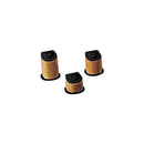 Set of 3 Leatherette and Wooden Ring Displays