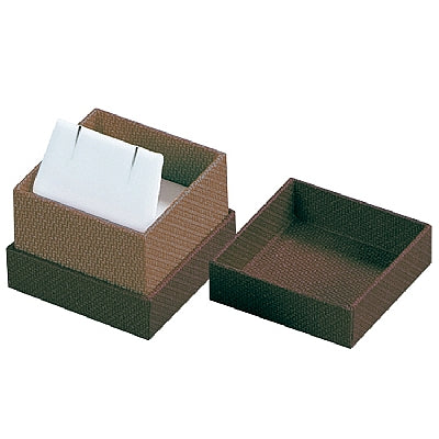Textured Paper Covered Single Earring Box with White Interior