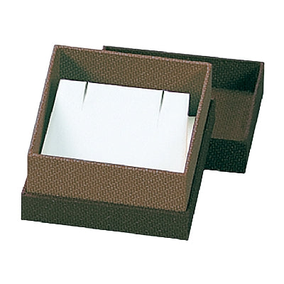 Textured Paper Covered Pendant or Earring Box with White Interior