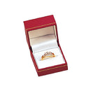 Paper Covered Single Ring Box with Gold Accent