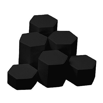 Leatherette Hexa. Set Of 6 Pedestals