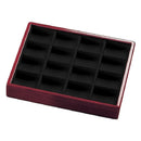 Mahogany Wooden Jewellery Display Tray with 16 Slots