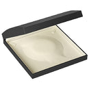 Paper Covered Large Set Box with Gold Accent and White Interior