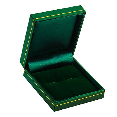 Paper Covered Cufflink Box with Gold Accent