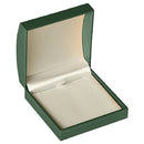 Paper Covered Large Pendant Box with Gold Accent and White Interior