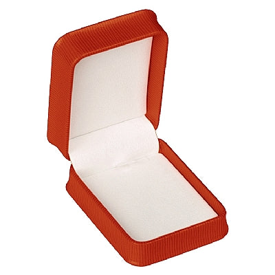 Embossed Leatherette Regular Pendant Box with White Velvet Interior