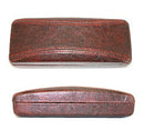 Leatherette Eyewear Case with Decorative Stitching