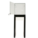 Wooden Jewelry Display Glass Showcase with White Trim