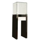 Wooden Jewelry Display Glass Showcase with White Trim