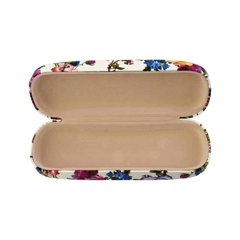 Floral PU Eyewear Case with Coordinating Cloth