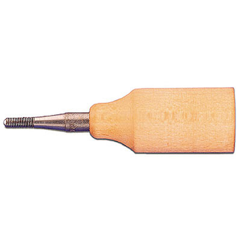 Wood Mandrel w- Metal Threaded Ends Right