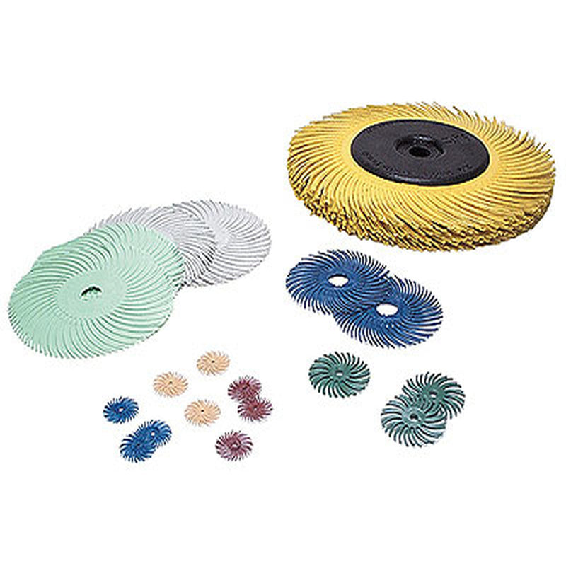 3M Radial Bristle Discs Yellow Dia. 3-4 80 Grit