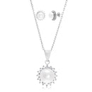 Set S-S Rhod CZ withPearl