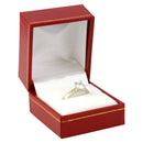 Paper Covered Single Ring Box with Gold Accent