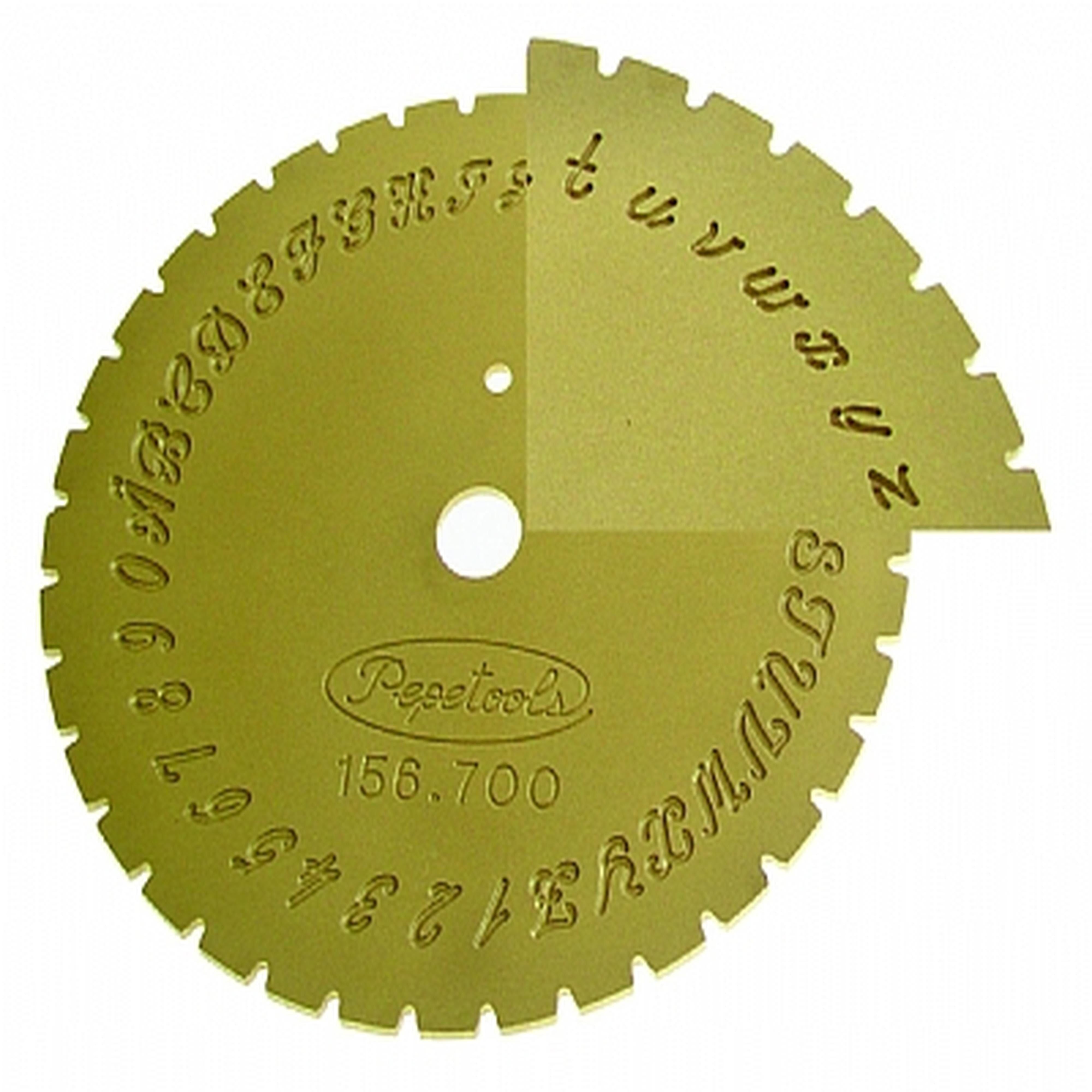 Fancy Continuous Script Font Dial