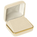 Velvet Double Earring Box with Gold Rims and Matching Insert