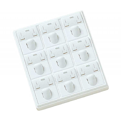 Stackable Plastic Tray with 9 Earring-Ring-Pendant Inserts