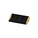 Natural Wood and Leatherette Earring Display - 3 Pairs