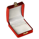 Leatherette Clip Earring Box with Gold Trim and Closure