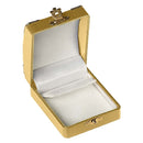 Leatherette Clip Earring Box with Gold Trim and Closure