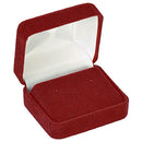 Velour Double Earring Box with White Sleeve