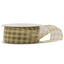 Wired Organza Checked Ribbon
