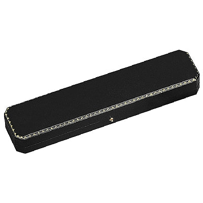 Leatherette Bracelet Box with Gold Accent and Matching Insert